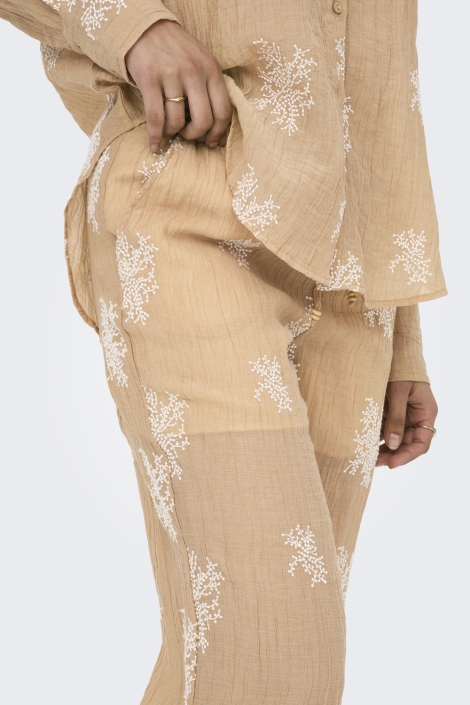 Jacqueline de Yong jdytheo hw wide embroidery pant wvn